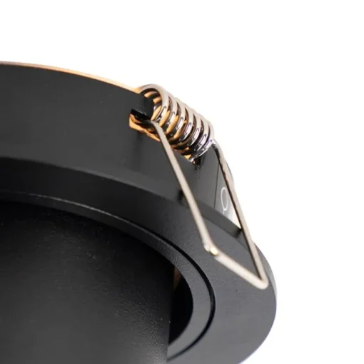 QAZQA Set van 6 Moderne inbouwspot zwart rond kantelbaar - Installa