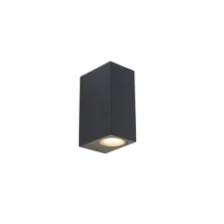 QAZQA Set van 2 moderne wandlampen zwart 2-lichts IP44 - Baleno