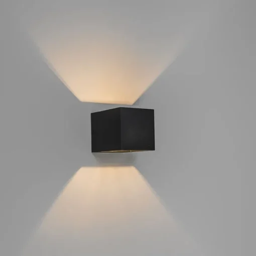 QAZQA Set van 3 moderne wandlampen zwart - Transfer
