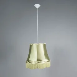 QAZQA Set van 4 retro hanglampen groen 45 cm - Granny