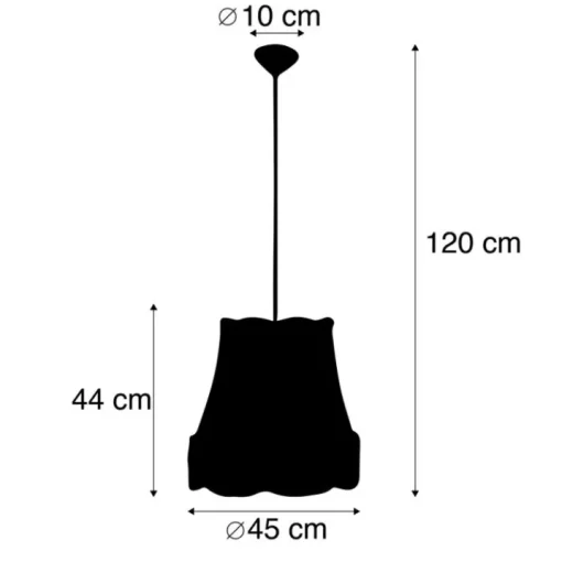 QAZQA Set van 4 retro hanglampen groen 45 cm - Granny
