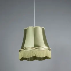 QAZQA Set van 4 retro hanglampen groen 45 cm - Granny
