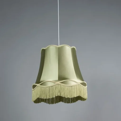 QAZQA Set van 4 retro hanglampen groen 45 cm - Granny