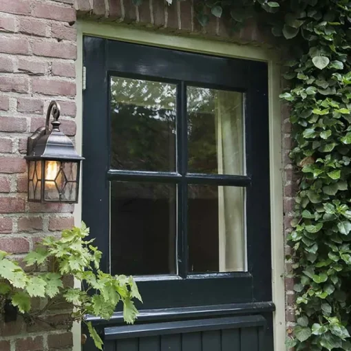 QAZQA Set van 2 romantische buiten wandlantaarns brons - London