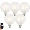 LUUMR Set van 5 Smart E27 dimbare LED lampen G125 helder 7W 806 lm 2700-6500K
