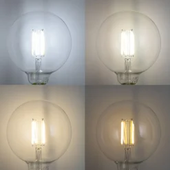 LUUMR Set van 5 Smart E27 dimbare LED lampen G125 helder 7W 806 lm 2700-6500K
