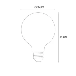 LUUMR Set van 5 Smart E27 dimbare LED lampen G95 helder 7W 806 lm 2700-6500K