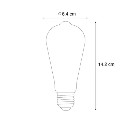 LUUMR Set van 5 Smart E27 dimbare LED lampen ST64 amber 4.9W 320 lm 2500K