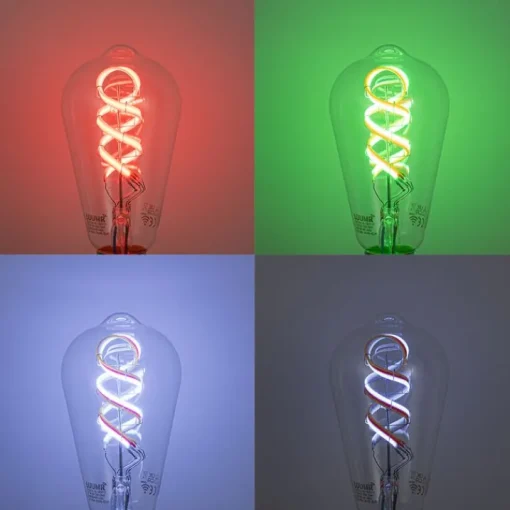LUUMR Set van 5 Smart E27 dimbare LED lampen ST64 helder RGBW 4W 250 lm 2700K