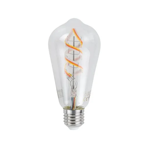 LUUMR Set van 5 Smart E27 dimbare LED lampen ST64 helder RGBW 4W 250 lm 2700K