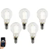 LUUMR Set van 5 Smart E14 LED lampen P45 helder 4.2W 470 lm 2700-6500K