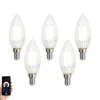 LUUMR Set van 5 Smart E14 LED lampen C35 helder 4.2W 470 lm 2700-6500K