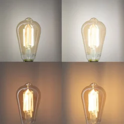 LUEDD Set van 5 Smart E27 LED lamp ST64 goud 7W 700 lm 1800-4000K