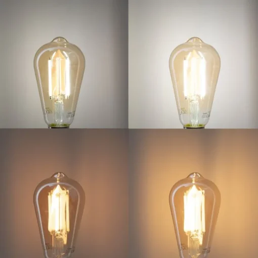 LUEDD Set van 5 Smart E27 LED lamp ST64 goud 7W 700 lm 1800-4000K
