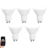 LUUMR Set van 5 Smart GU10 50mm dimbare LED lampen opaal 7W 630 lm 2700K