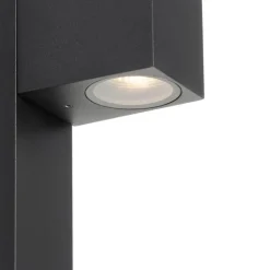 QAZQA Set van 3 smart staande buitenlampen zwart 65cm IP44 - Baleno
