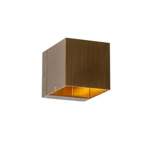 QAZQA Set van 2 smart wandlamp donkerbrons 8 cm incl. Wifi G9 - Transfer