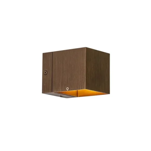 QAZQA Set van 2 smart wandlamp donkerbrons 8 cm incl. Wifi G9 - Transfer