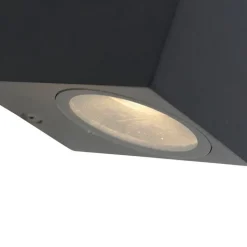 QAZQA Set van 3 smart wandlampen zwart GU10 50mm IP44 - Baleno