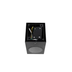 QAZQA Set van 3 smart wandlampen zwart GU10 50mm IP44 - Baleno