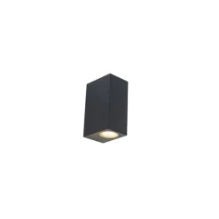 QAZQA Set van 3 smart wandlampen zwart 2-lichts IP44 - Baleno