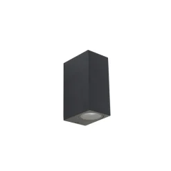 QAZQA Set van 3 smart wandlampen zwart 2-lichts IP44 - Baleno