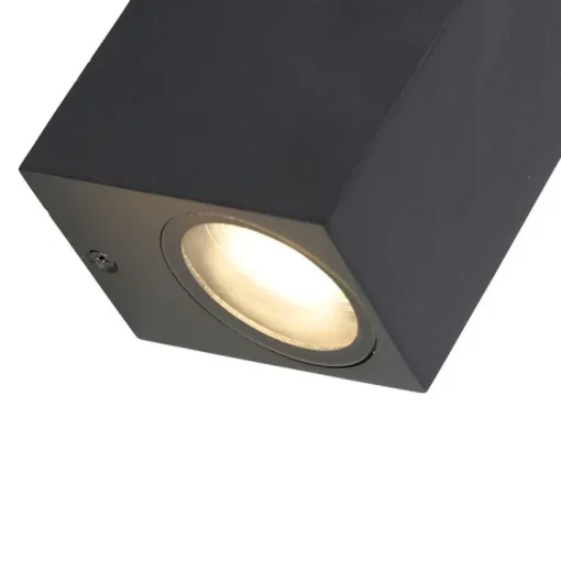 QAZQA Set van 3 smart wandlampen zwart 2-lichts IP44 - Baleno