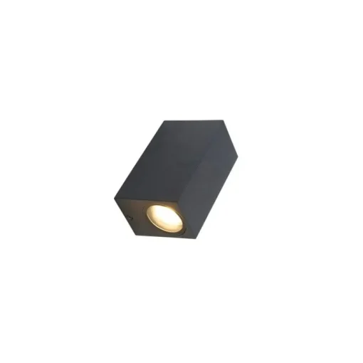 QAZQA Set van 3 smart wandlampen zwart 2-lichts IP44 - Baleno