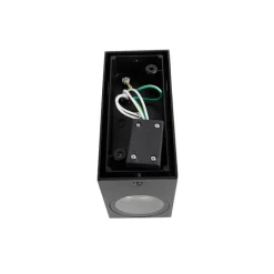 QAZQA Set van 3 smart wandlampen zwart 2-lichts IP44 - Baleno