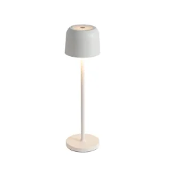 QAZQA Set van 9 tafellampen mushroom off-white incl. laadstation - Raika
