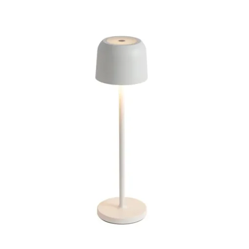 QAZQA Set van 9 tafellampen mushroom off-white incl. laadstation - Raika