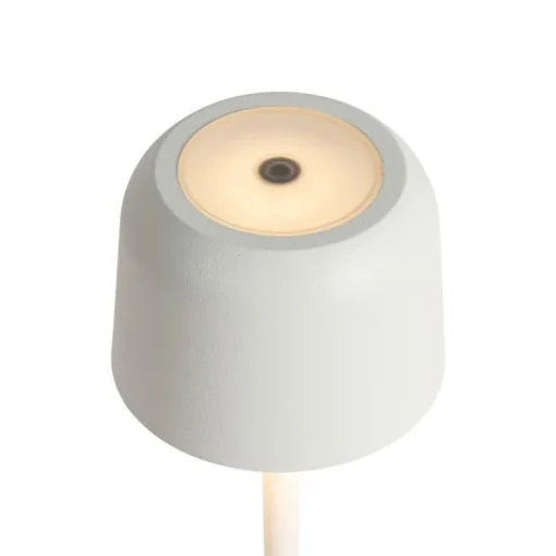 QAZQA Set van 9 tafellampen mushroom off-white incl. laadstation - Raika
