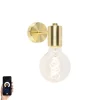 QAZQA Smart Art Deco wandlamp goud incl. G95 WiFi lichtbron - Facil