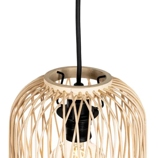 QAZQA Smart buiten hanglamp rotan 3-lichts incl. 3 Wifi G95 - Calamus