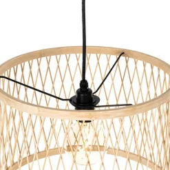 QAZQA Smart buiten hanglamp rotan 3-lichts incl. 3 Wifi G95 - Calamus