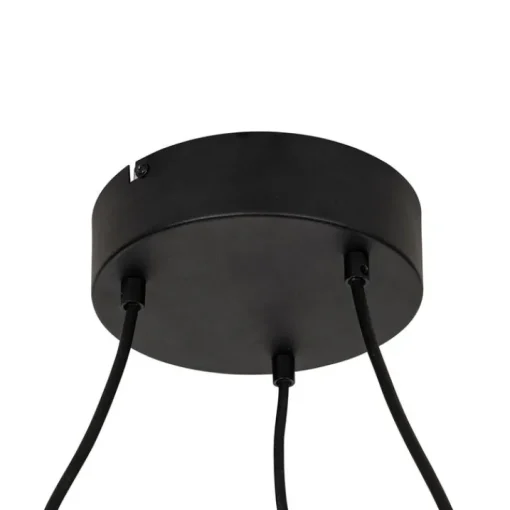 QAZQA Smart buiten hanglamp zwart rotan 3-lichts incl. 3 Wifi G95 - Calamus