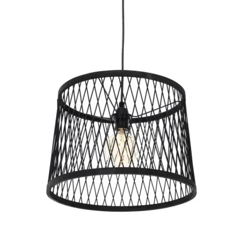 QAZQA Smart buiten hanglamp zwart rotan 3-lichts incl. 3 Wifi G95 - Calamus