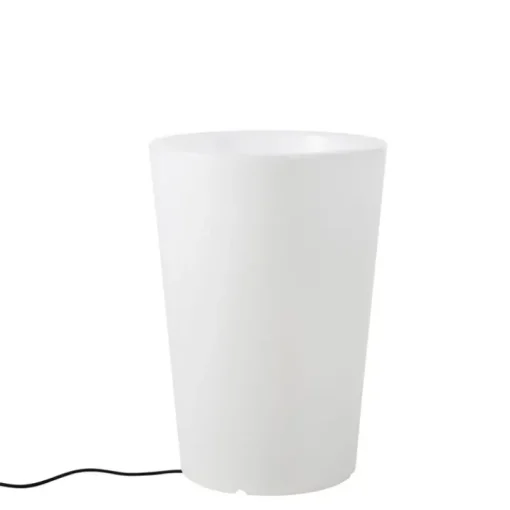 QAZQA Smart buiten vloerlamp bloempot wit IP65 incl. LED Wifi A60 - Verano
