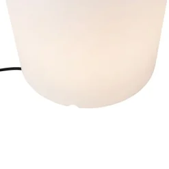 QAZQA Smart buiten vloerlamp bloempot wit IP65 incl. LED Wifi A60 - Verano