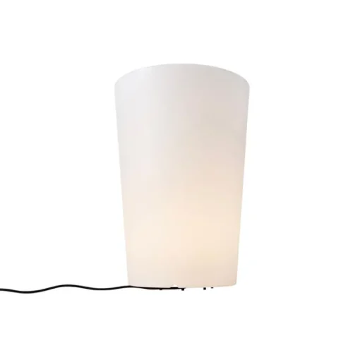 QAZQA Smart buiten vloerlamp bloempot wit IP65 incl. LED Wifi A60 - Verano