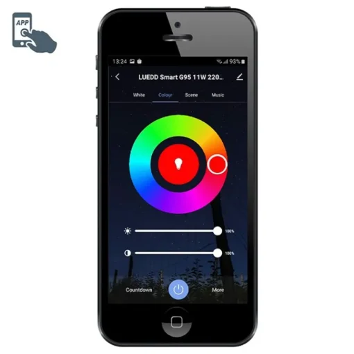 QAZQA Smart buiten vloerlamp bloempot wit IP65 incl. LED Wifi A60 - Verano
