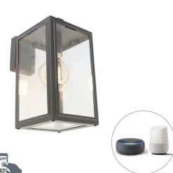 QAZQA Smart buiten wandlamp grijs incl. Wifi G95- Sutton down
