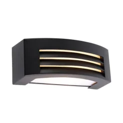 QAZQA Smart buiten wandlamp zwart IP44 incl. Wifi A60 - Hurricane