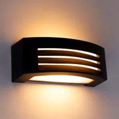 QAZQA Smart buiten wandlamp zwart IP44 incl. Wifi A60 - Hurricane