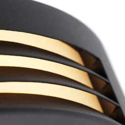 QAZQA Smart buiten wandlamp zwart IP44 incl. Wifi A60 - Hurricane