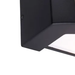 QAZQA Smart buiten wandlamp zwart IP44 incl. Wifi A60 - Hurricane