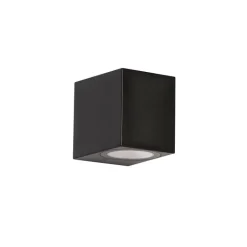 QAZQA Smart buiten wandlamp zwart kunststof incl. Wifi GU10 50mm - Baleno