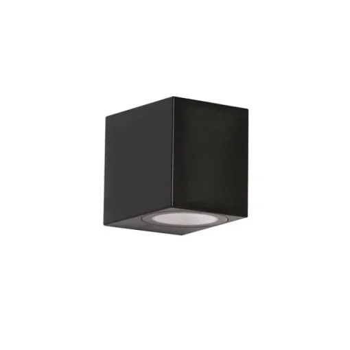 QAZQA Smart buiten wandlamp zwart kunststof incl. Wifi GU10 50mm - Baleno