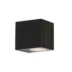QAZQA Smart buiten wandlamp zwart kunststof incl. Wifi GU10 50mm - Baleno