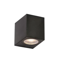QAZQA Smart buiten wandlamp zwart kunststof incl. Wifi GU10 50mm - Baleno